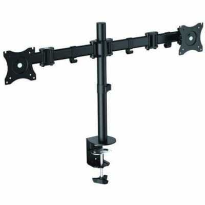 Rocelco R DM2 Mounting Arm for LCD Monitor, LED Monitor - Black - Landscape/Portrait - Height Adjustable - 2 Display(s) Supported - 13" to 27" Screen Support - 35.27 lb (16000 g) Load Capacity - 75 x 75, 100 x 100 - VESA Mount Compatible - 1 Each Arm 