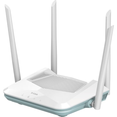 D-Link EAGLE PRO AI R15 Wi-Fi 6 IEEE 802.11ax Ethernet Wireless Router - Dual Band - 2.40 GHz ISM Band - 5 GHz UNII Band - 4 x Antenna(4 x External) - 192 MB/s Wireless Speed - 3 x Network Port - 1 x Broadband Port - Gigabit Ethernet - Desktop ER 