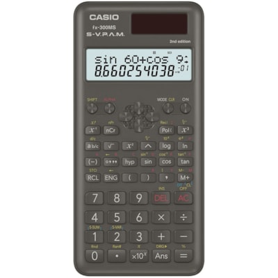 Casio FX300MS PlusII Scientific Calculator - 240 Functions - Dual Power, Natural-VPAM, Auto Power Off - 2 Line(s) - 10 Digits - Battery/Solar Powered - 0.5" Height x 3" Width x 6.1" Depth 10+2 DIGIT LCD VPAM LOGIC FRACTIONS REGRESSION ANALYSIS