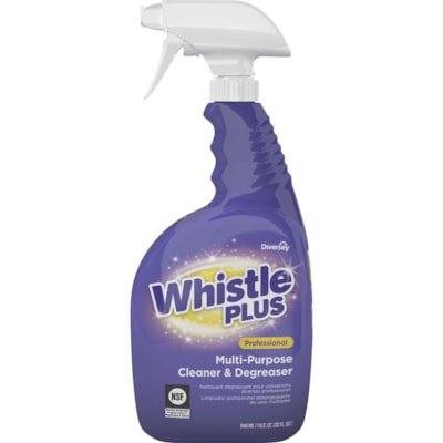 Diversey Whistle Plus Cleaner & Degreaser - Ready-To-Use - 946.35 mL - Rinse-free, Heavy Duty - Purple - 1 Each  