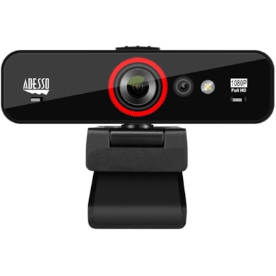 Adesso - Webcam CyberTrack F1 - 2,1 Mégapixels - 30 fps - USB 2.0 - 1 chaque - 1920 x 1080 Vidéo - CMOS Capteur - Focale fixe - 120° Angle - Microphone - Pour Moniteur, Ordinateur portable, Téléviseur - Windows 10 NDOWS HELLO FACE RECOGNITION B UILD-IN ADJUSTABLE F