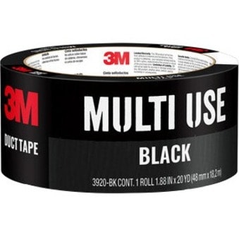 3M Duct Tape - 20 yd (18.3 m) Length x 1.88" (47.8 mm) Width - Black 1.88"X20YD (48 MM X 18.2 M) 12 RLS/CASE