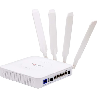 Fortinet FortiExtender FEX-101F-EA 2 SIM Ethernet, Cellular Wireless Router - 4G - HSPA+, LTE, UMTS - Quad Band - 3 x Antenna(3 x External) - 4 x Network Port - 1 x Broadband Port - PoE Ports - Gigabit Ethernet - Desktop, Wall Mountable 1F-EA 
