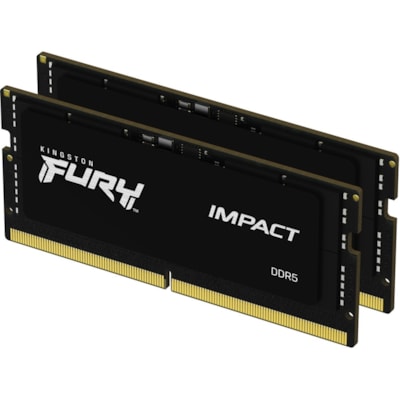 Kingston FURY Impact 64GB (2 x 32GB) DDR5 SDRAM Memory Kit - For Gaming Notebook, Notebook - 64 GB (2 x 32GB) - DDR5-4800/PC5-38400 DDR5 SDRAM - 4800 MHz Dual-rank Memory - CL38 - 1.10 V - Unbuffered - 262-pin - SoDIMM - Lifetime Warranty 8MEM 