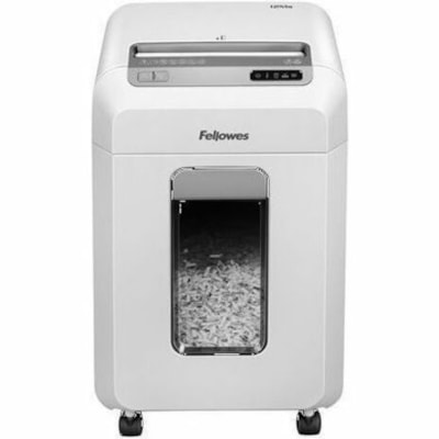 Fellowes Microshred 12Ms Micro-Cut Shredder - Continuous Shredder - Micro Cut - 12 Per Pass - for shredding Paper Clip, Paper, Junk Mail, Credit Card - 0.2" (3.96 mm) x 0.5" (12.70 mm) Shred Size - P-4 - 1.80 in/s (45.72 mm/s) - 8.7" (220.98 mm) Throat - 30 Minute Run Time - 10 Minute Cool Down Time P4. 8 75" THROAT. 6 GAL 30MIN ON/10MIN OFF.3240' T/PUT