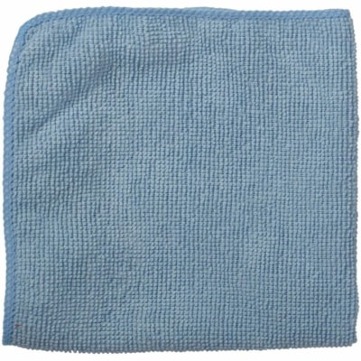Rubbermaid Commercial 12" X 12" Microfiber Light Duty Cloth, Blue - For Multi Surface - Durable, Reusable - MicroFiber - Blue - 24 / Case MICROFIBRE CLOTH LIGHT DUTY 