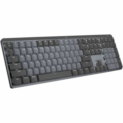 Logitech MX Mechanical Wireless Illuminated Performance Keyboard (Linear) (Graphite) - Wireless Connectivity - Bluetooth/RF - 32.81 ft (10000 mm) - Hot Key(s)ChromeOS - PC, Mac - Mechanical/MX Keyswitch - Graphite  WRLS 