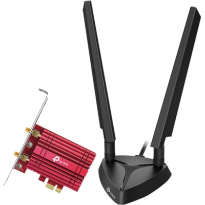 TP-Link - Adaptateur Wi-Fi/Bluetooth Archer TXE75E AXE5400 IEEE 802.11ax Bluetooth 5.2 Triples Bandes pour Ordinateur de bureau, Contrôleur de jeu, Écouteurs, Clavier - PCI Express - 5,27 Gbit/s - 2,40 GHz ISM - 6 GHz UNII - Carte enfichable 2WRLS 
