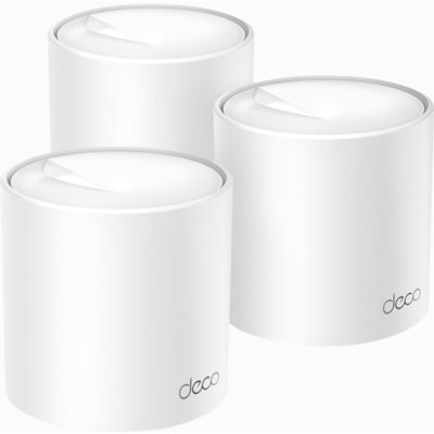 TP-Link Deco X50(3-pack) - AX3000 Whole Home Mesh Wi-Fi 6 System 3-Pack - Dual Band - 2.40 GHz ISM Band - 5 GHz UNII Band - 2 x Antenna(2 x Internal) - 375 MB/s Wireless Speed - 3 x Broadband Port - Gigabit Ethernet - Desktop  