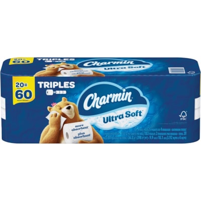 Charmin Paper Tissue - 183 Sheets/Roll - 20 / Pack TRIPLE ROLLS 183/ROLL 