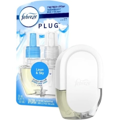 Febreze PLUG Linen & Sky - Oil - 26 mL - Linen & Sky - 45 Day - Phthalate-free, Formaldehyde-free, Inflammable - 1 Each LINEN & SKY 