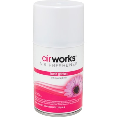 AirWorks Metered Aerosol Air Freshener Fresh Garden - Aerosol - 169901.08 L - 7 oz (198.45 g) - Fresh Garden - 12 / Carton 7-OZ FRESH GARDEN 