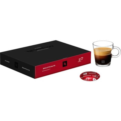 Nespresso Pod Decaffeinato Coffee - American - 1.3 oz (36.9 g) - Pod - Espresso, Roasted, Cocoa, Decaffeinato, South American Arabica - Kosher - Decaffeinated - 50 / Box DECAFFEINATO 