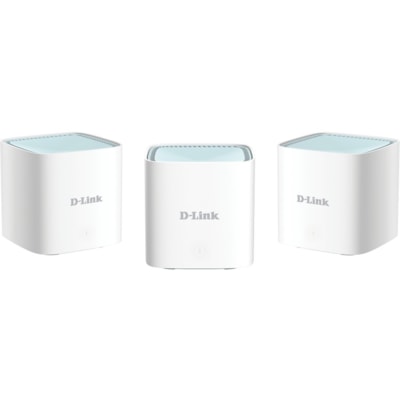 D-Link EAGLE PRO AI M15 Wi-Fi 6 IEEE 802.11ax Ethernet Wireless Router - Dual Band - 2.40 GHz ISM Band - 5 GHz UNII Band - 4 x Antenna(4 x Internal) - 192 MB/s Wireless Speed - 1 x Network Port - 1 x Broadband Port - Gigabit Ethernet - Desktop  (3PK) 