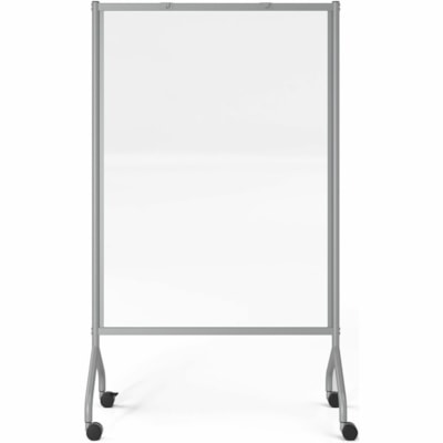 Safco Impromptu Acrylic Screen, 42" X 72" - 42" (1066.80 mm) Width x 72" (1828.80 mm) Height x 21.50" (546.10 mm) Depth - Steel, Polycarbonate, Acrylic - Clear - 1 / Unit CLEAR 