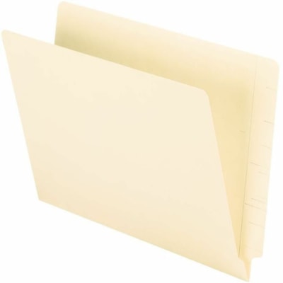 Pendaflex Straight Tab Cut Letter Recycled End Tab File Folder - 8 1/2" (215.90 mm) x 11" (279.40 mm) - End Tab Location - Top Tab Position - 11 pt. (3.87 mm) - 2 Plys - Manila - Manila - 10% Recycled - 100 / Box REINFORCED TAB 11 PT 