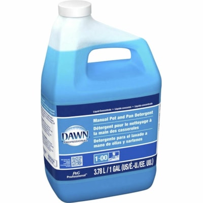 Dawn Manual Pot/Pan Detergent - Concentrate Liquid - 3.79 L - Original Scent - 4 / Carton - Blue 3.76L  1-00  CLOSED LOOP 