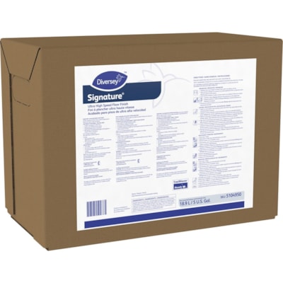 Diversey Signature UHS Floor Finish - 18.93 L - Ammonia Scent - Durable - White - 1 Box  