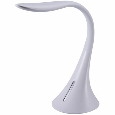 Bostitch Table Lamp - LED Bulb - Flicker-free, Flexible Neck, Adjustable Brightness, Touch Sensitive Control Panel, Color Temperature Setting, USB Powered, Dimmable - 400 lm Lumens - Silicone - Desk Mountable, Table Top - White - for Desk, Crafting, Studying, Tablet, Smart Watch 3 ADJUSTABLE COLOR MODES WHITE FINISH  W/USB PORT