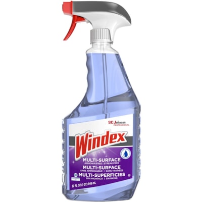 Windex® - Nettoyant Sans Ammoniaque Spray - 946,35 mL - Non ammoniaque, Anti-rayure, Rechargeable - Pourpre Bouteille à gâchette - 1 chaque  