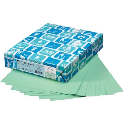 Lettermark Colors Multipurpose Paper - Green - 8 1/2" (215.90 mm) x 11" (279.40 mm) - 20 lb (9071.85 g) Basis Weight - Smooth - Acid-free, Moisture Resistant - Green - 500 Sheets per Ream - 500 / Ream 20LB LETTER ACID FREE LASER 30% PCF SFI CERTIFIED