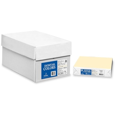 Domtar Colored Multipurpose Paper - Letter - 8 1/2" (215.90 mm) x 11" (279.40 mm) - 20 lb (9071.85 g) Basis Weight - Smooth - Ivory - 500 / Ream 20LB LETTER ACID FREE LASER 30% PCF SFI CERTIFIED