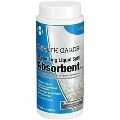 Health Gards Absorbent Powder - 12 / Case 16 OZ PLEASANT SCENT ABSORBS 100 TIMES ITS WEIGHT