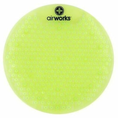 AirWorks Splash Free Urinal Screen - Lasts upto 30 Days - Flexible - 10 / Box - Neon Green CUC MELON  LT GREEN  10/CS 