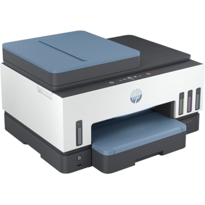 HP - Imprimante multifonction à jet d'encre 7602 Filaires et Sans fil Smart Tank - Couleur - Copieur/Télécopieur/Imprimante/Scanner - 4800 x 1200 dpi Impression - Automatique Recto/Verso - jusqu'à 6000 Pages mensuelles - Couleur Scanner à Plat Scanner - 1200 dpi Scanner   
