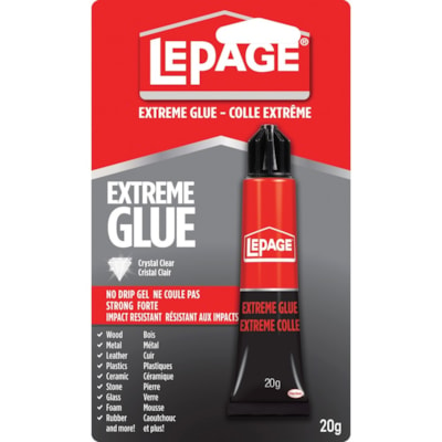 Adhésif tout usage ExtremeLePage - 0,71 oz (20 g) GEL ANTIGOUTTE 20 G