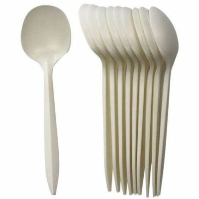 Eco Guardian - Cuillères de poids moyen de 6 pouces - Cuillère à soupe - Blanc - 50 / emballage BLANC EMB. DE 50