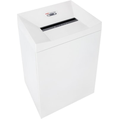 HSM TAA-compliant Cross-cut Shredder - Cross Cut - 7 Per Pass - for shredding Paper - 0" (0.79 mm) x 0.2" (4.76 mm) Shred Size - P-6 - 5.20 in/s (132.08 mm/s) - 10.5" (266.70 mm) Throat - 5 Minute Run Time - 30 Minute Cool Down Time - 93.50 L Wastebin Capacity - 670 W - White 5-7 SHEET CROSS-CUT SHREDDER 20 GALLON CAPACITY