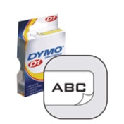 Dymo D1 Tape Thermal Label - 15/16" Width - Thermal Transfer - Black, White - Plastic - 1 Each  