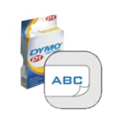 Dymo D1 45014 Thermal Label - 15/32" (12 mm) Width - Rectangle - Thermal Transfer - Glossy - White, Blue ELECTR.LABELMAKER 12MM 23 FT DYMO 1000 2000 3500 4500 500