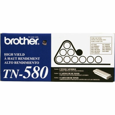 Brother TN580 Original Toner Cartridge - Laser - 7000 Pages - Black - 1 Each USE WITH HL5240 HL5250DN 7000PAGES