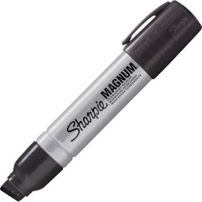 Sharpie Magnum Permanent Markers - Bold Chisel, Extra Wide Marker Point - Black Ink - Felt Tip - 1 Each PERMANENT MARKER X-LARGE TIP CHISEL