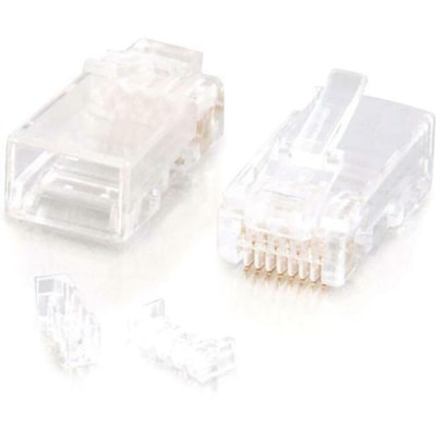 C2G Cat. 5E RJ-45 Modular Plug - RJ-45 lar (With Load Bar) Plug For R ound Solid/Stranded