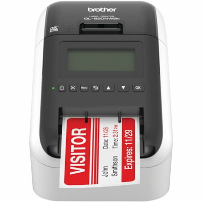 Brother QL-820NWBC Ultra Flexible Label Printer with Multiple Connectivity options - QL-820NWBC Ultra Flexible Label Printer with Multiple Connectivity options 600 DPI PRINT RESOLUTION DK LABEL TAPES UP TO 2.4"