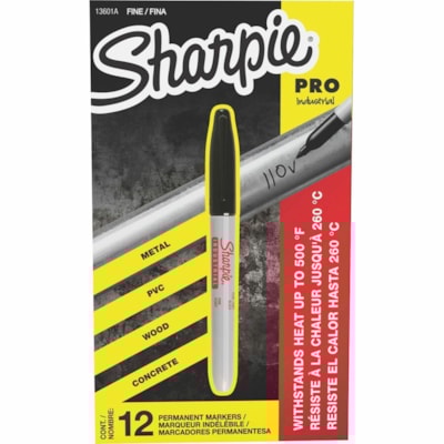 Sharpie Fine Point Industrial Marker - Fine Marker Point - Black Ink - 1 - 1 Each PERMANENT 