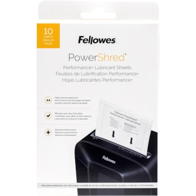 Fellowes Powershred Performance+ Lubricant Sheets - Dust Retention - White WHITE LUBRICANT SHEETS 