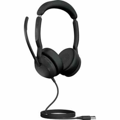 Jabra Evolve2 50 Headset - Stereo - USB Type A - Wired - 20 Hz to 20 kHz - On-ear - Binaural - Supra-aural - 5.6 ft (1.70 m) Cable - MEMS Technology, Noise Cancelling Microphone - Noise Canceling  