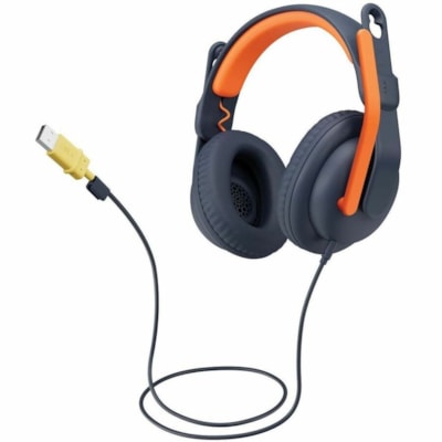 Logitech Zone Learn Headset - Stereo - USB Type A - Wired - Over-the-ear - Binaural - Circumaural - 4.3 ft Cable - Noise Canceling  ACCS 