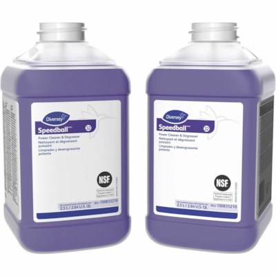 Diversey Speedball Power Cleaner & Degreaser - Concentrate - 2.50 L - Fresh Lemon, Citrus Scent - Butyl-free, Rinse-free, Residue-free, Heavy Duty - Purple - 2 / Carton  