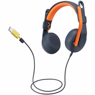 Logitech Zone Learn Headset - Stereo - USB Type A - Wired - On-ear - Binaural - Circumaural - 4.3 ft Cable - Noise Canceling  ACCS 