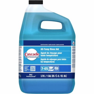 Cascade Professional All-Temp Rinse Aid - Concentrate - 3.79 L - Phthalate-free, Triclosan-free, Alkylphenol-free, Anti-limescale - Blue - 2 / Carton CLOSED LOOP 