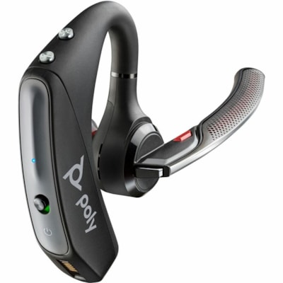 Poly Voyager 5200 USB-A Bluetooth Headset +BT700 dongle - Google Assistant, Siri - Mono - USB Type A - Wired/Wireless - Bluetooth - 98.4 ft (30 m) - 32 Ohm - 100 Hz to 20 kHz - Over-the-ear, Earbud - Monaural - In-ear - Omni-directional, MEMS Technology, Noise Cancelling Microphone - Black  