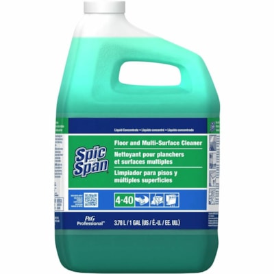 Spic and Span - Nettoyant pour plancher, concentré à boucle fermée, 3,78 l, caisse de 3 - Concentré - 3,79 L - Non corrosif, Antidérapant - Vert - 3 / Carton 3.78L  4-40  CLOSED LOOP 