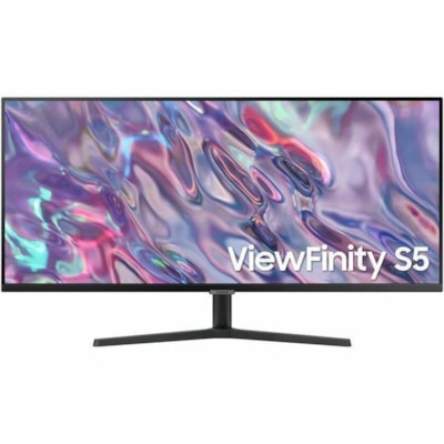 Samsung ViewFinity S5 S34C504GAN 34" Class UW-QHD LED Monitor - 21:9 - Black - 34" Viewable - Vertical Alignment (VA) - LED Backlight - 3440 x 1440 - 1.07 Billion Colors - Adaptive Sync/FreeSync - 300 cd/m² - 5 ms - 100 Hz Refresh Rate - HDMI - DisplayPort  