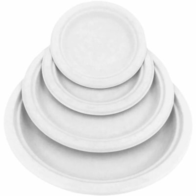 Globe Compostable Plates - 6" (152.40 mm) Diameter - Sugarcane Fiber Body - 1000 / Carton COMPOSTABLE 