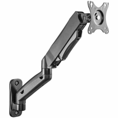 IntekView Mounting Arm for Display Screen, Monitor - Black - Landscape/Portrait - Height Adjustable - 1 Display(s) Supported - 17" to 32" Screen Support - 19.84 lb (9000 g) Load Capacity - 75 x 75, 100 x 100 - VESA Mount Compatible - Steel, Aluminum WALL MOUNT 